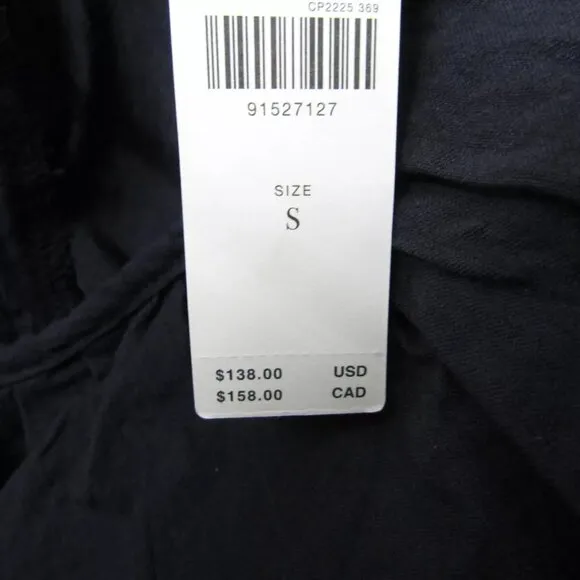 NEW ANTHROPOLOGIE Womens The Somerset Mini Puff Sleeve Dress Size S Black