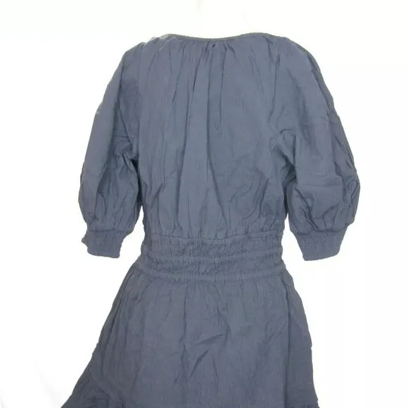 NEW ANTHROPOLOGIE Womens The Somerset Mini Puff Sleeve Dress Size S Black
