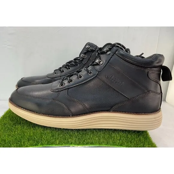 New Arkbird Mens Black Leather Sneaker Boots Size 13