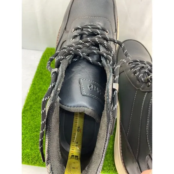 New Arkbird Mens Black Leather Sneaker Boots Size 13
