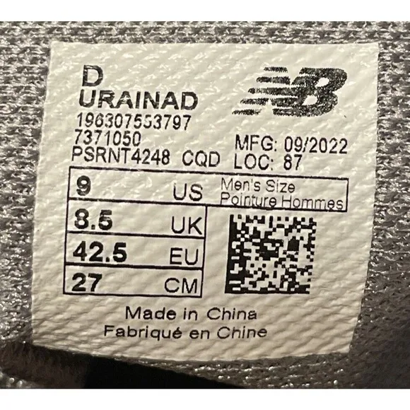 New Balance Gray Rainier Goretex Cordura Hiking Boots Mens Size 9 New Fast Ship