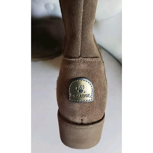 NEW BEARPAW DOROTHY EARTH  CHESTNUT SUEDE TALL BOOTS SZ 9