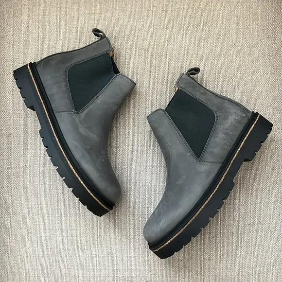 NEW! BIRKENSTOCK STALON II CHELSEA BOOTS, GREY SIZE 36 / 6