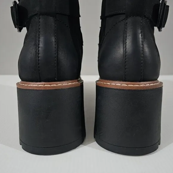 NEW Blondo Giovanni Ankle Boot Waterproof Chunky Lug Sole Black Nubuck Size 10