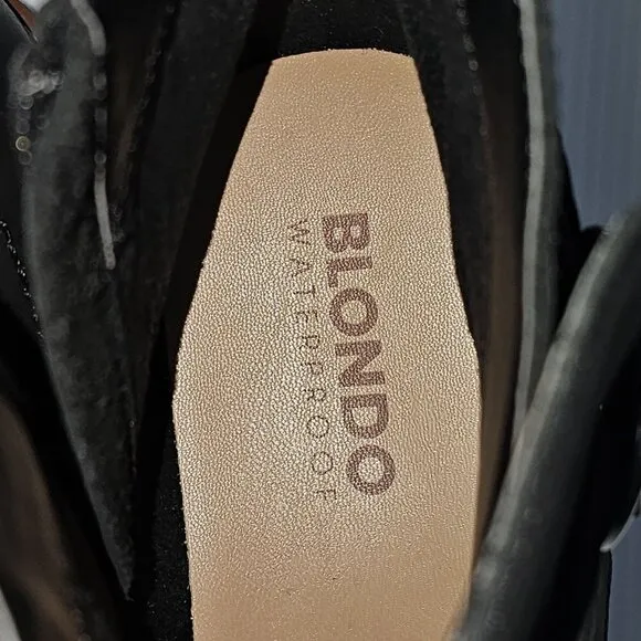 NEW Blondo Giovanni Ankle Boot Waterproof Chunky Lug Sole Black Nubuck Size 10