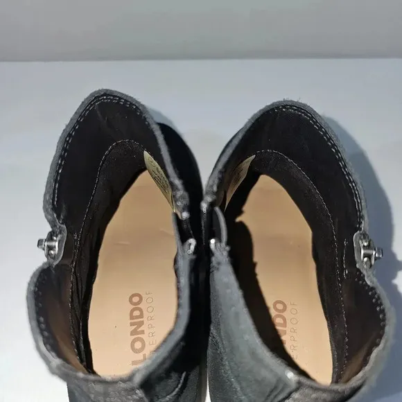 NEW Blondo Vivian Ankle Bootie Waterproof Western Black Suede Size 6.5