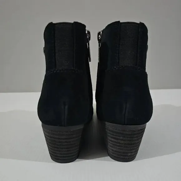 NEW Blondo Vivian Ankle Bootie Waterproof Western Black Suede Size 6.5