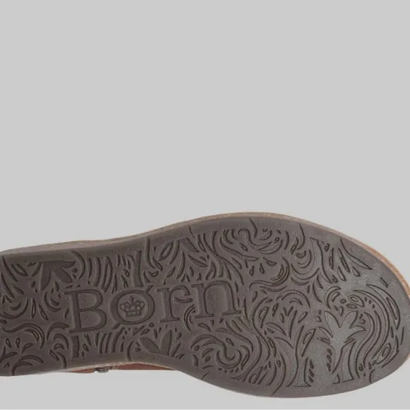 NEW Born Boots Women’s Size 9, Glazed Ginger Distressed(Brown) Suede Wedge , Zip