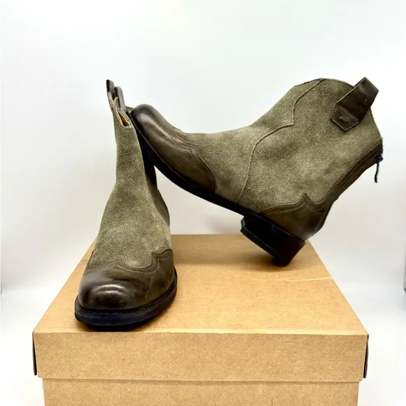 NEW BUSSOLA NORFOLK Olive Suede Women’s Boots Size: 38/ 7.5
