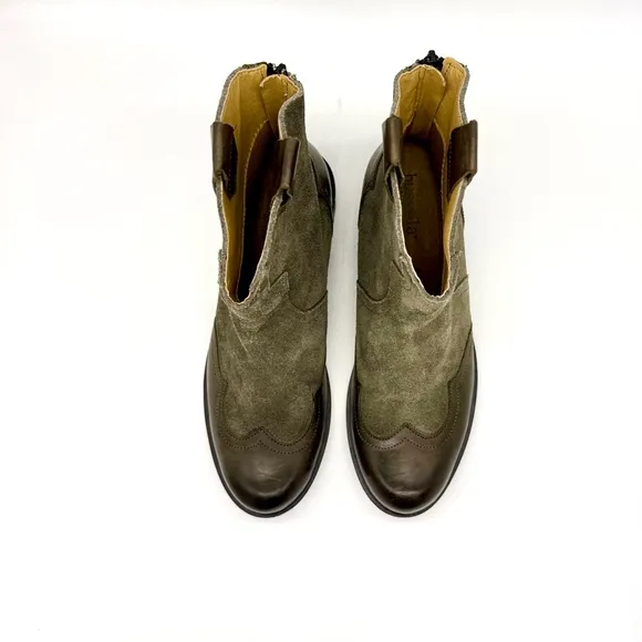 NEW BUSSOLA NORFOLK Olive Suede Women’s Boots Size: 38/ 7.5