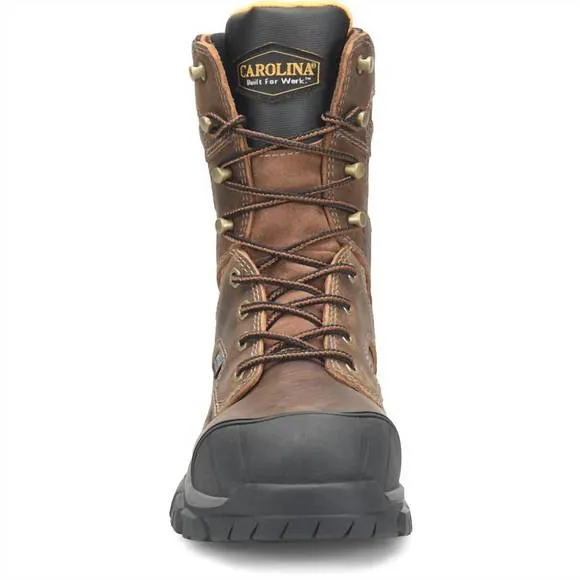 NEW CAROLINA men's falcon 8&quot; steel toe work boots in brown