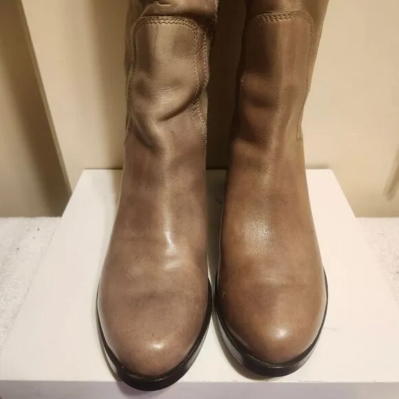 NEW Cole Haan &quot;Isabelle&quot; Taupe Leather/Suede Over the Knee Boots Sz.7.5 Ret $329