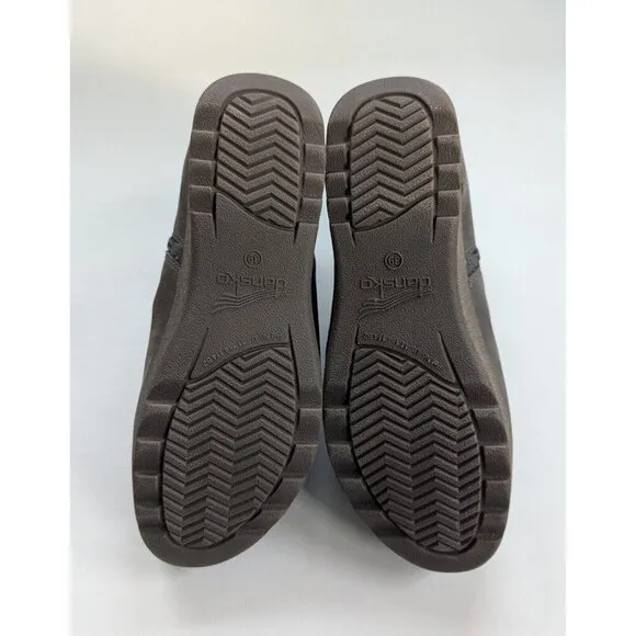 New Dansko Carley Milled Grey Nubuck Leather Boots Size 39/8.5