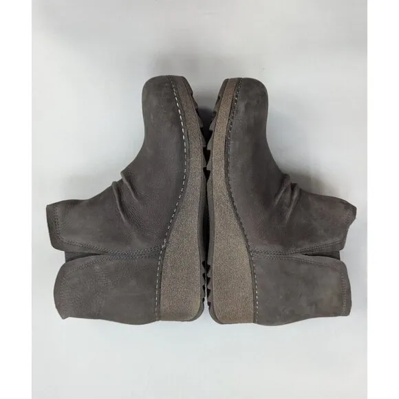 New Dansko Carley Milled Grey Nubuck Leather Boots Size 39/8.5