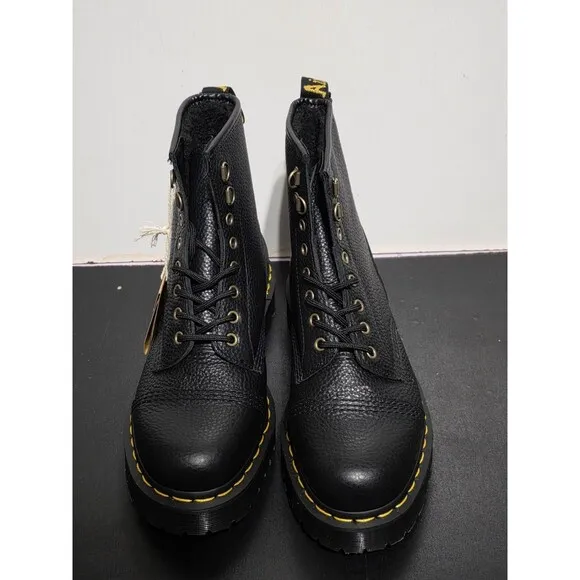 New Dr. Martens 1460 Bex FL Soft Cap Toe Leather Fur Boots Men's 10 Women's 11