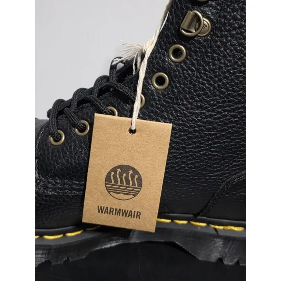 New Dr. Martens 1460 Bex FL Soft Cap Toe Leather Fur Boots Men's 10 Women's 11