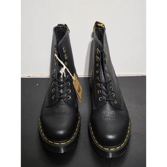 New Dr. Martens 1460 Bex FL Soft Cap Toe Leather Fur Boots Men's 10 Women's 11