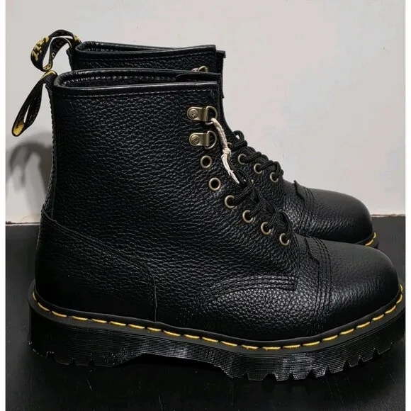 New Dr. Martens 1460 Bex FL Soft Cap Toe Leather Fur Boots Men's 10 Women's 11