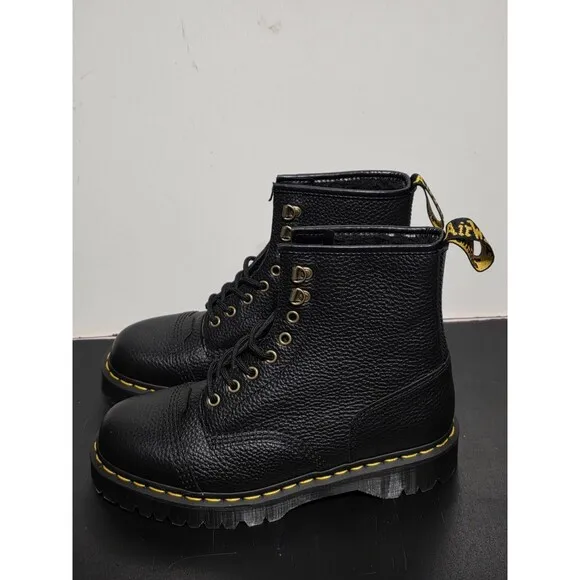 New Dr. Martens 1460 Bex FL Soft Cap Toe Leather Fur Boots Men's 10 Women's 11
