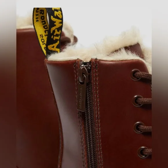 NEW DR MARTENS JADON FAUX FUR LINED PLATFORM BOOTS