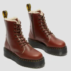 NEW DR MARTENS JADON FAUX FUR LINED PLATFORM BOOTS