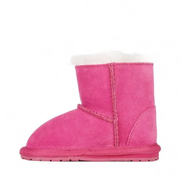 NEW EMU AUSTRALIA baby's toddle sheepskin boot in deep pink
