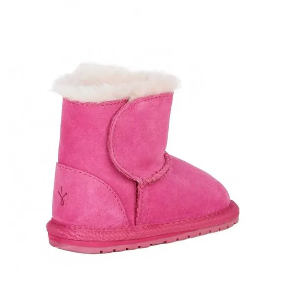 NEW EMU AUSTRALIA baby's toddle sheepskin boot in deep pink