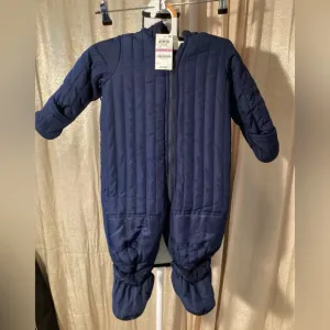 NEW First Impressions Snowsuit detachable boots. Size 6-9mo