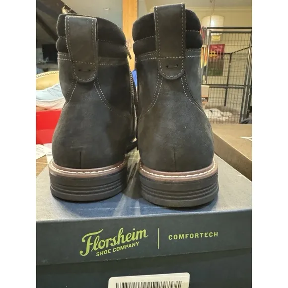 NEW Florsheim Men's Norwalk Boots Soze 1/W Lace Up Boot Black Nubuck Outdoor