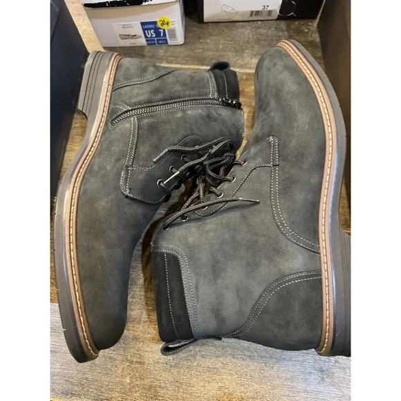 NEW Florsheim Men's Norwalk Boots Soze 1/W Lace Up Boot Black Nubuck Outdoor