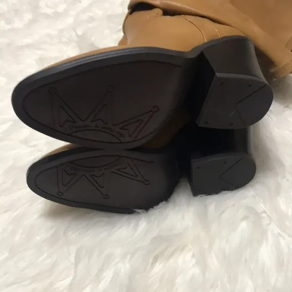 New Franco Sarto Knee High Faux Leather Boots Sz 7M