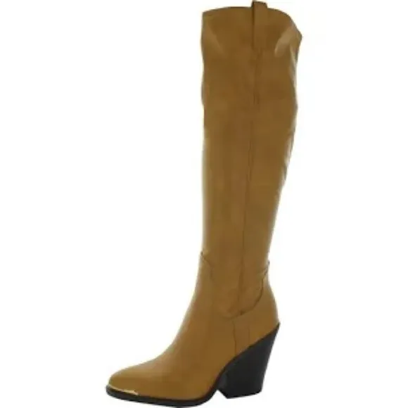New Franco Sarto Knee High Faux Leather Boots Sz 7M