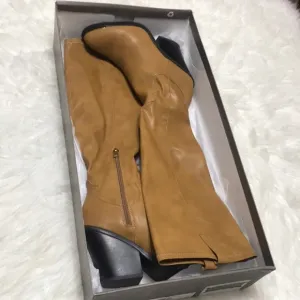 New Franco Sarto Knee High Faux Leather Boots Sz 7M
