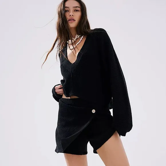 NEW Free People Primavera Skort Co-Ord Set In Black