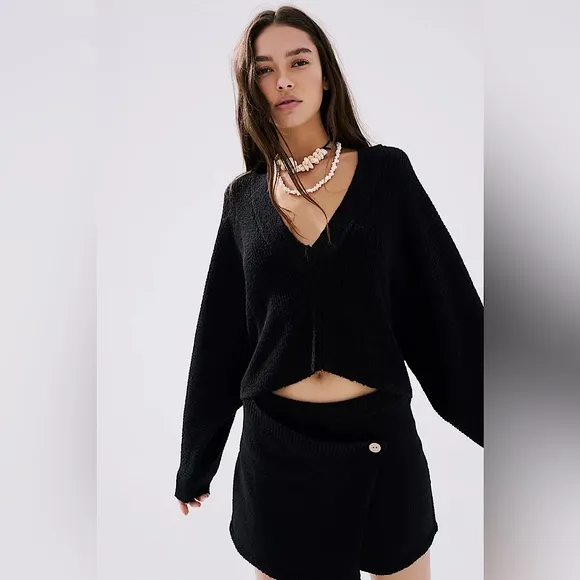 NEW Free People Primavera Skort Co-Ord Set In Black