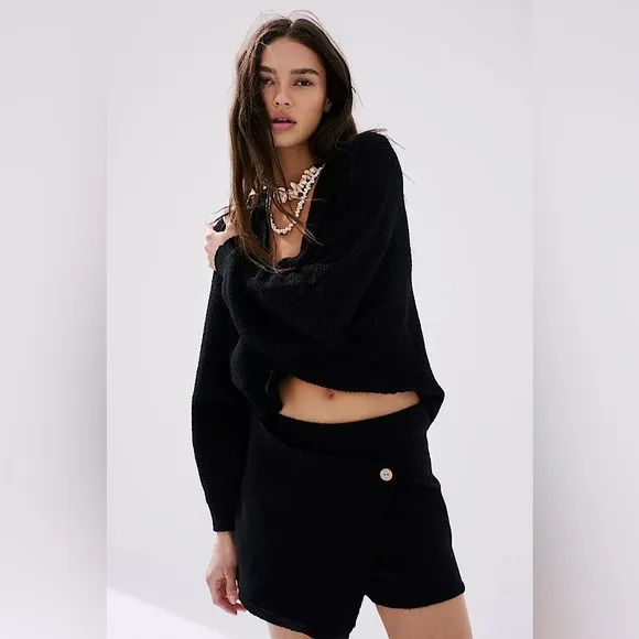 NEW Free People Primavera Skort Co-Ord Set In Black