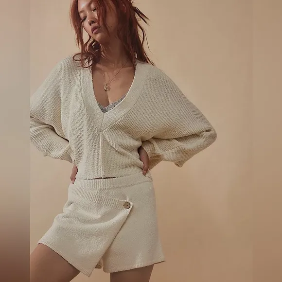 NEW Free People Primavera Skort Co-Ord Set In Egret ivory
