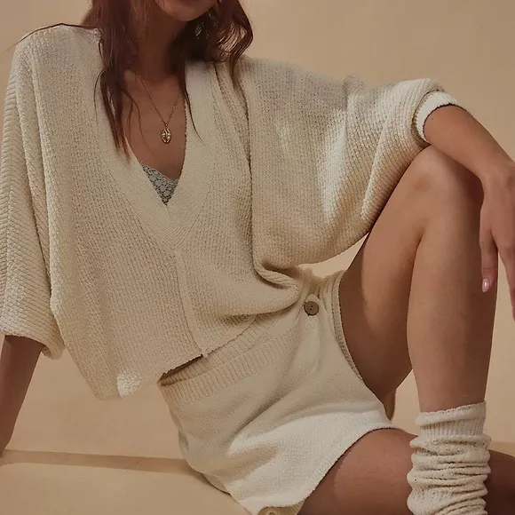 NEW Free People Primavera Skort Co-Ord Set In Egret ivory