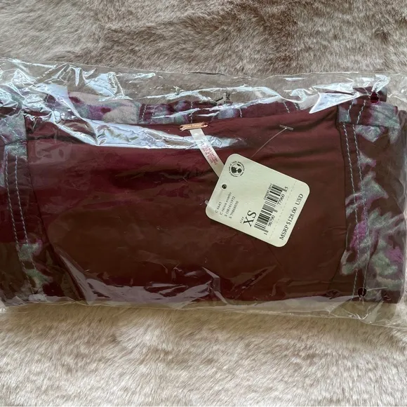 NEW Free People Sully Dress In Raisin Combo