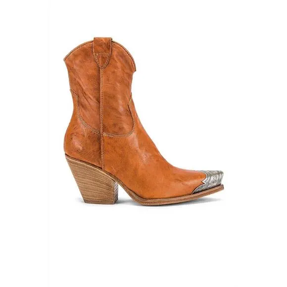 NEW FREE PEOPLE women's brayden western boot in taupe