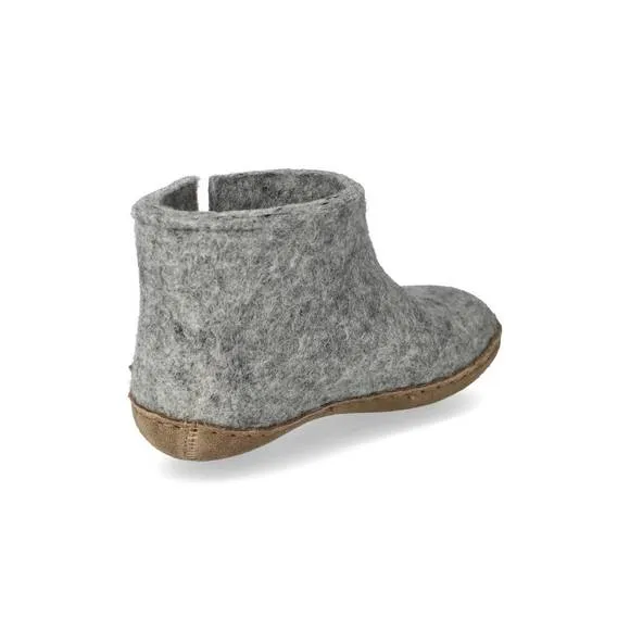 NEW GLERUPS kids felt boots with leather sole in grey