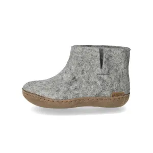 NEW GLERUPS kids felt boots with leather sole in grey