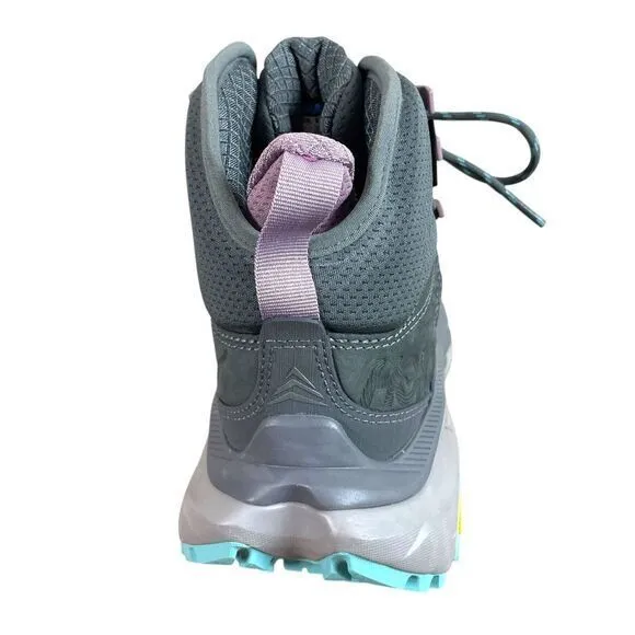 NEW Hoka Womens Kaha 2 Mid GTX Goretex Hiking Boots 7B Castlerock Gray Cushion