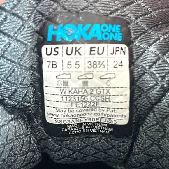 NEW Hoka Womens Kaha 2 Mid GTX Goretex Hiking Boots 7B Castlerock Gray Cushion