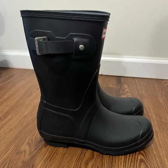 NEW HUNTER Black Original Short Rain Boots Size 7 US $170