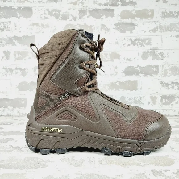 NEW Irish Setter Work Brown High Top Waterproof Nano-Toe 5&quot; Lace Up Boots K794