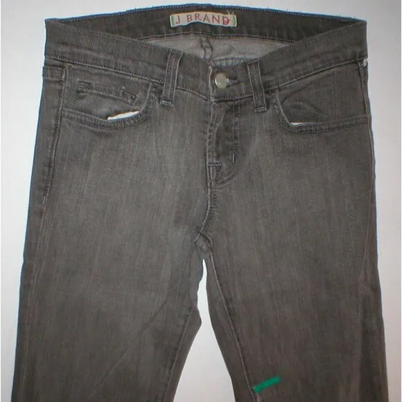 New J Brand Jeans Gray 24 Pencil Skinny 912 Womens 34 in Low Rise Tall Long USA