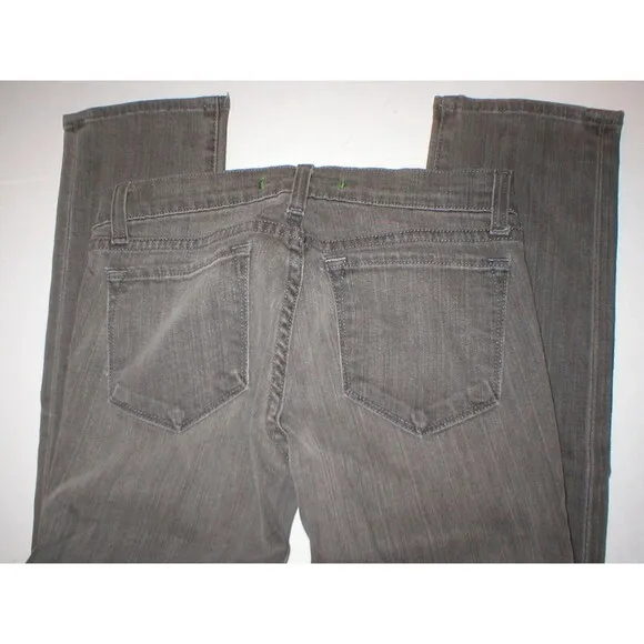 New J Brand Jeans Gray 24 Pencil Skinny 912 Womens 34 in Low Rise Tall Long USA