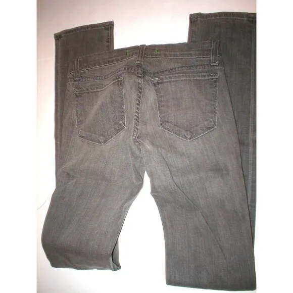 New J Brand Jeans Gray 24 Pencil Skinny 912 Womens 34 in Low Rise Tall Long USA