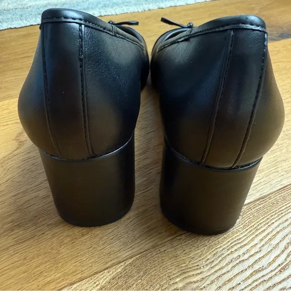 NEW J. Crew Cap Toe Ballet Block Heels Black Size 8